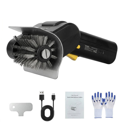 Rechargeable Electric BBQ Grill Cleaning Brush with Stainless Steel Bristles