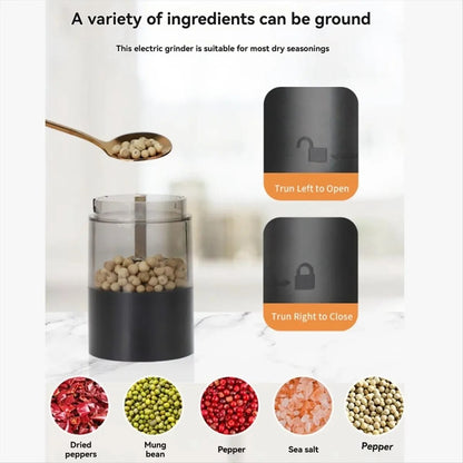 bbqdeals Electric Salt and Pepper Grinder Set, Rechargeable USB-C Mills