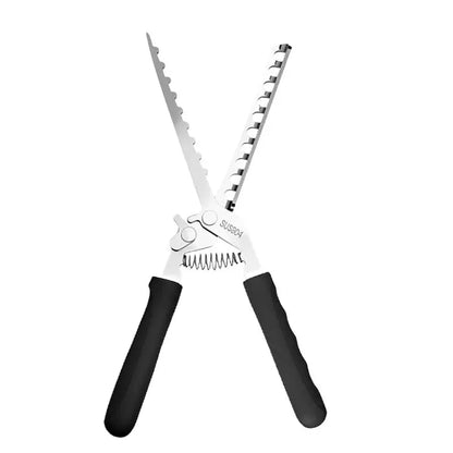Rib Membrane Remover Tool with Cleaning Brush, 304 Stainless Steel BBQ Prep Tool