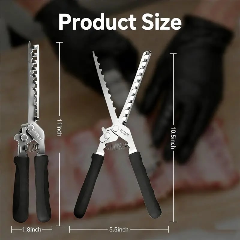 Rib Membrane Remover Tool with Cleaning Brush, 304 Stainless Steel BBQ Prep Tool