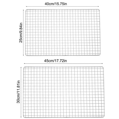 Stainless Steel BBQ Grill Rack and Oven Cooling Rack, 40 x 25 cm or 40 x 30 cm