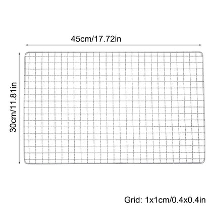 Stainless Steel BBQ Grill Rack and Oven Cooling Rack, 40 x 25 cm or 40 x 30 cm - 40X30CM