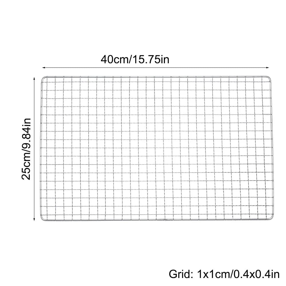 Stainless Steel BBQ Grill Rack and Oven Cooling Rack, 40 x 25 cm or 40 x 30 cm - 40X25CM