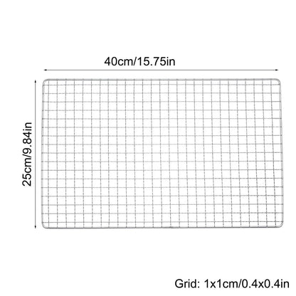 Stainless Steel BBQ Grill Rack and Oven Cooling Rack, 40 x 25 cm or 40 x 30 cm - 40X25CM