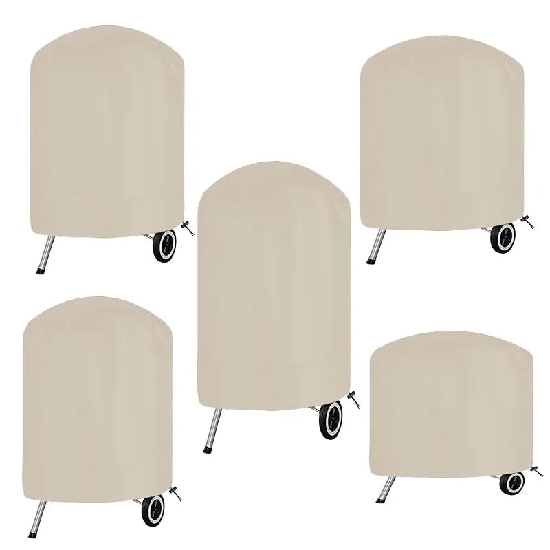 Beige BBQ Grill Cover, 210D Oxford Cloth, Waterproof Outdoor Protection