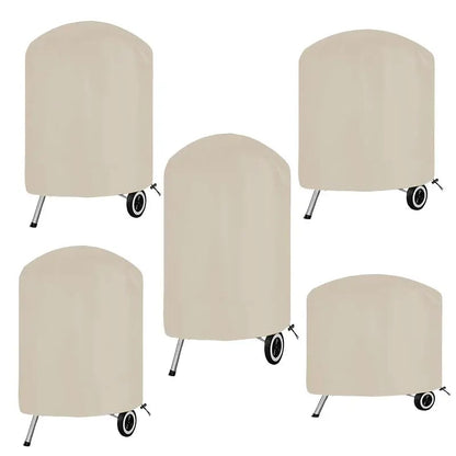 Beige BBQ Grill Cover, 210D Oxford Cloth, Waterproof Outdoor Protection