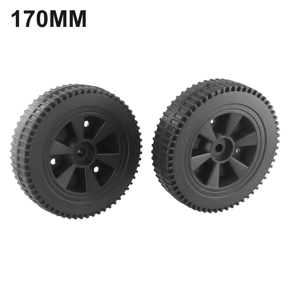 BBQ Grill Replacement Wheels, Plastic, 170mm or 177mm, 2-Pack