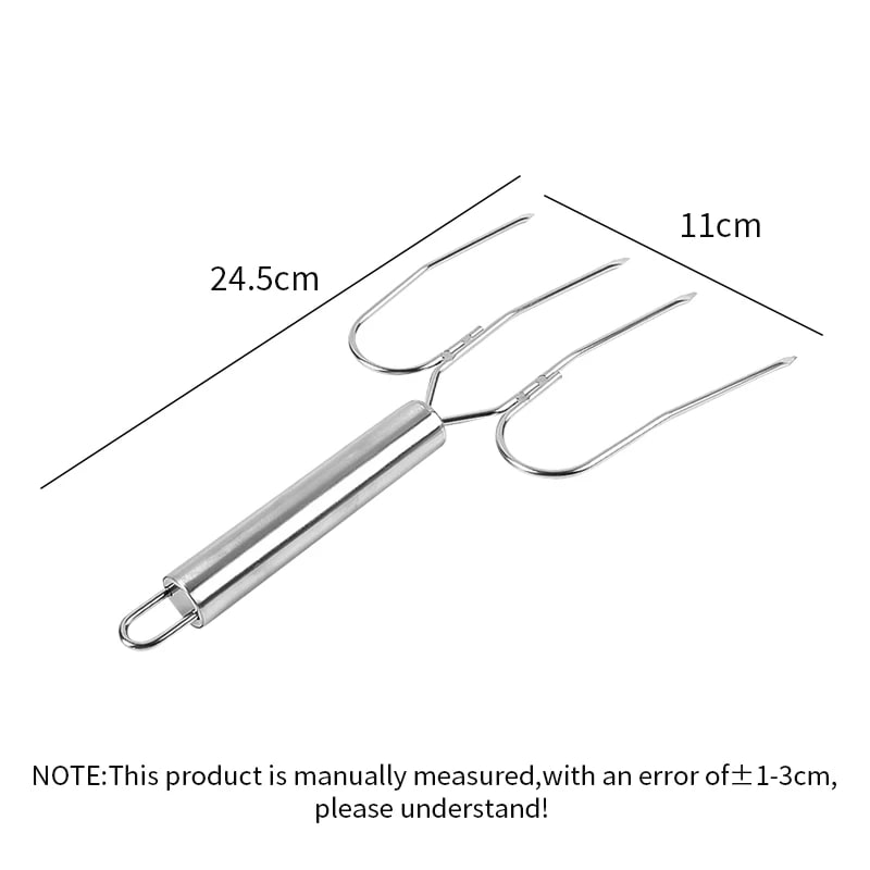Stainless Steel Turkey Fork BBQ Roasting Tool, 24.5 x 11 cm, NUBECOM