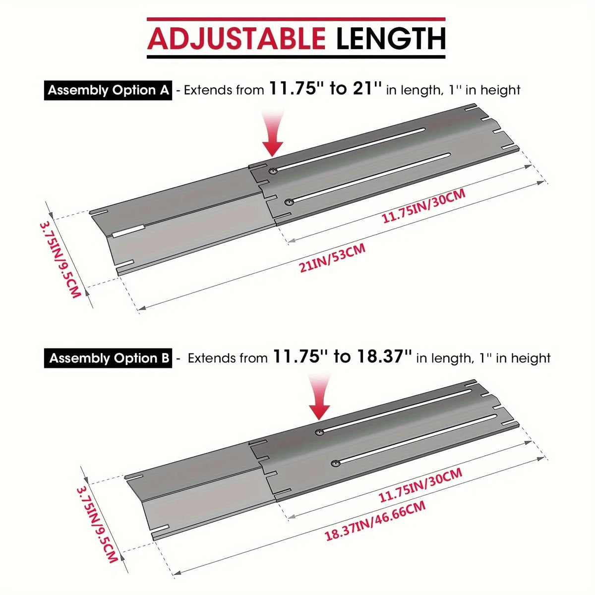 Adjustable 304 Stainless Steel BBQ Heat Shield Heat Tent Replacement