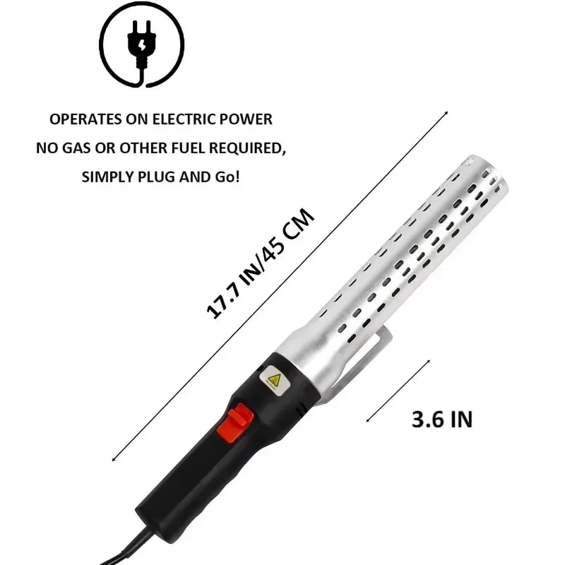 Electric Charcoal Lighter 2000W 600°C BBQ Fire Starter