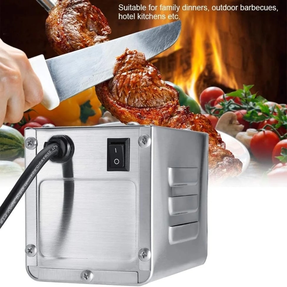 220V 15W Electric BBQ Rotisserie Motor, 30-50kgF Rated Load, EU Plug