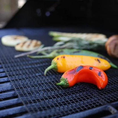 BBQ Grill Mesh Mat, Reusable Non-Stick Fibreglass Cloth BBQ Liner
