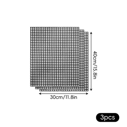 BBQ Grill Mesh Mat, Reusable Non-Stick Fibreglass Cloth BBQ Liner