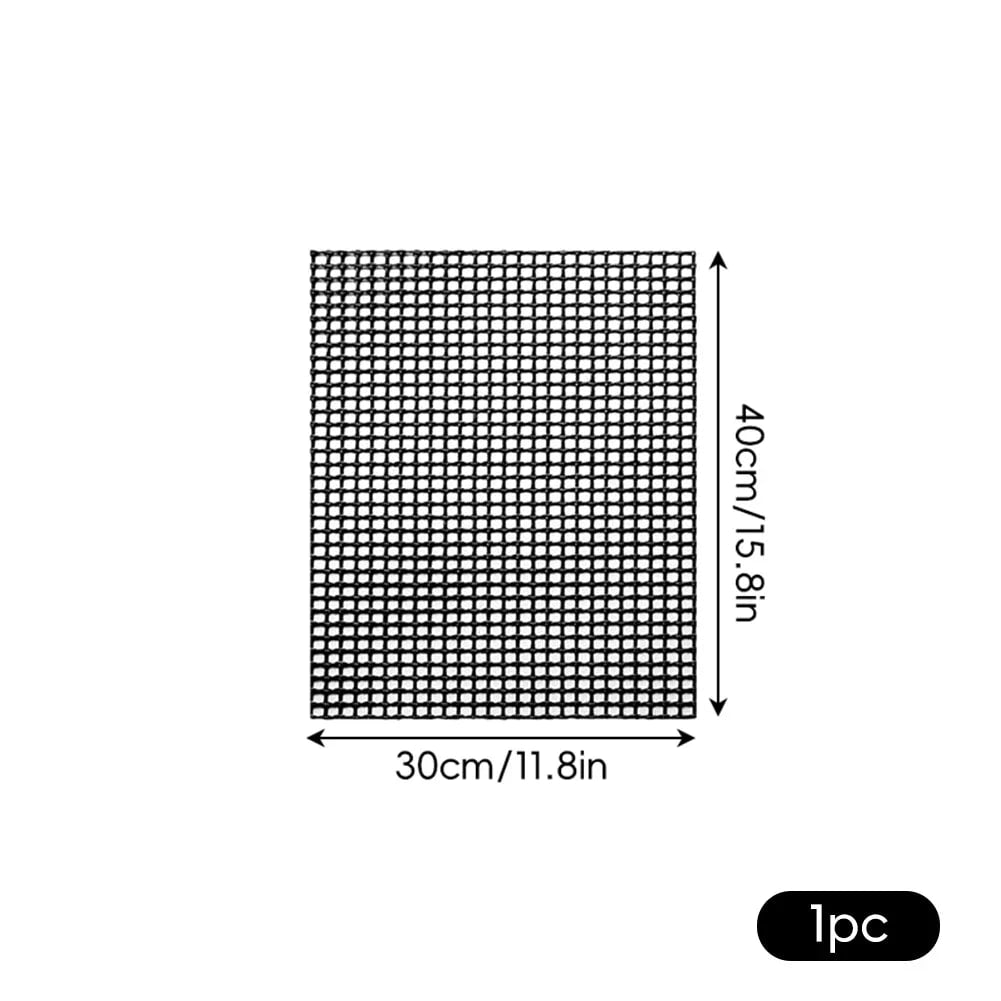 BBQ Grill Mesh Mat, Reusable Non-Stick Fibreglass Cloth BBQ Liner