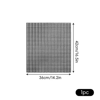 BBQ Grill Mesh Mat, Reusable Non-Stick Fibreglass Cloth BBQ Liner