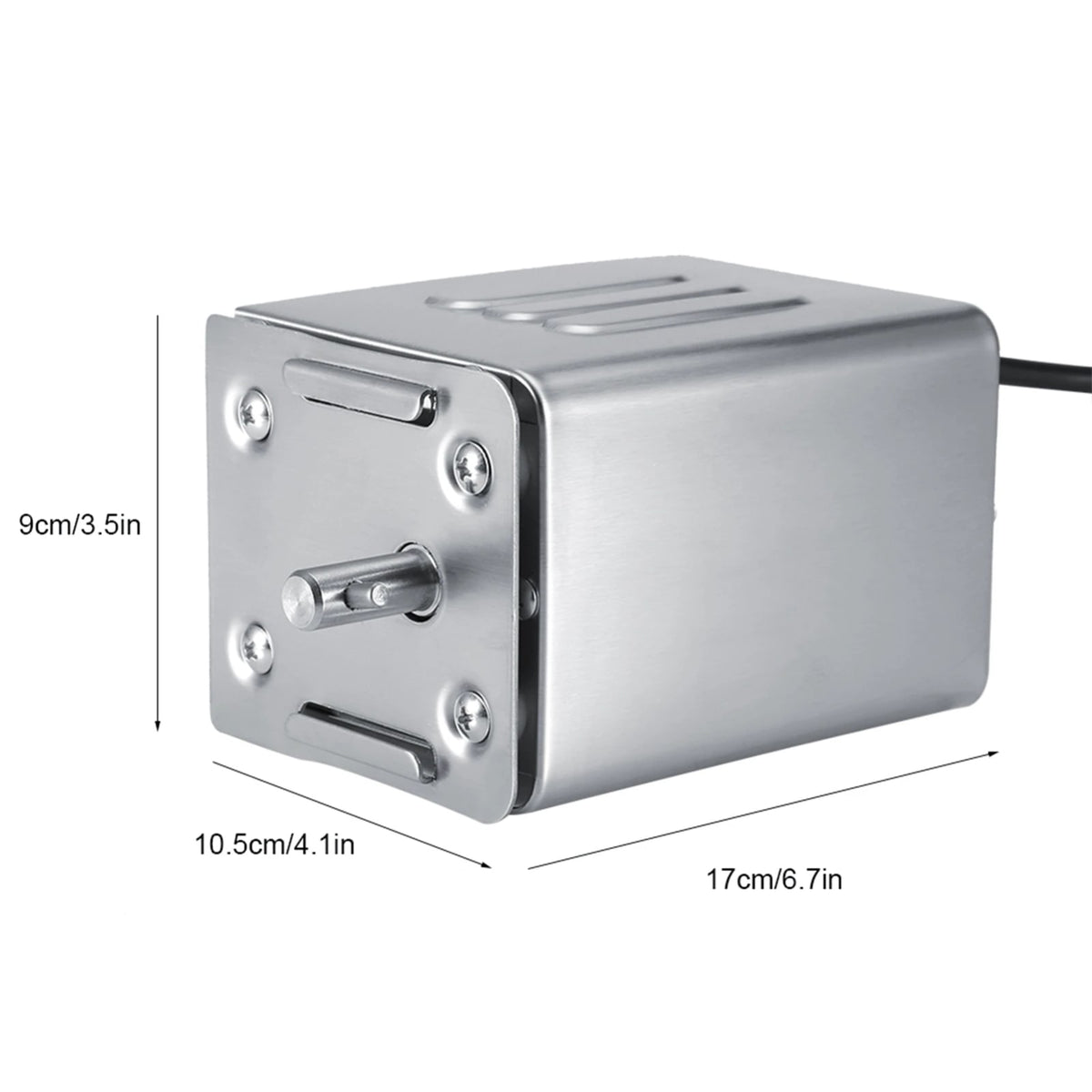 TOPINCN Stainless Steel Electric BBQ Rotisserie Motor, 15W, 50-70kgF Torque