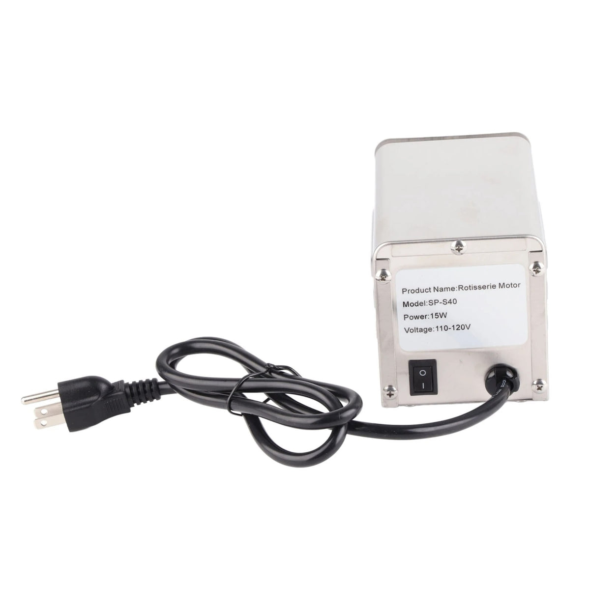 TOPINCN Stainless Steel Electric BBQ Rotisserie Motor, 15W, 50-70kgF Torque