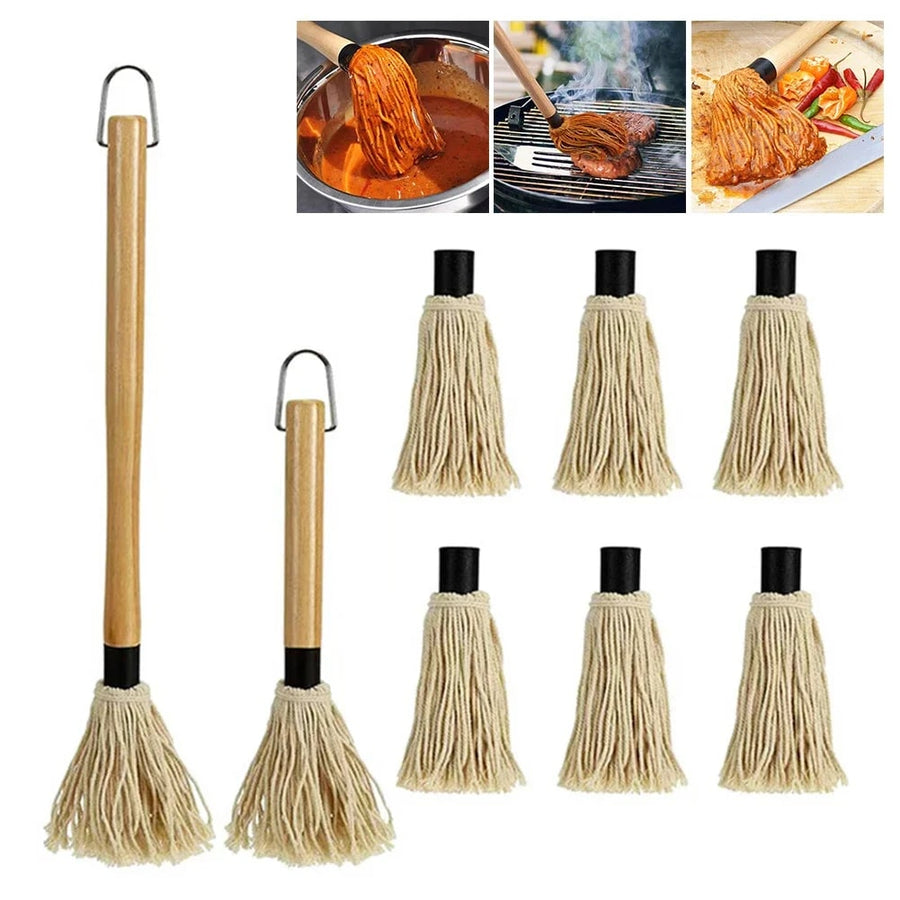 BBQ Basting Mop and Sauce Brush with Removable Head, 46.5cm
