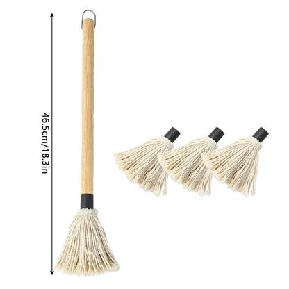 BBQ Basting Mop and Sauce Brush with Removable Head, 46.5cm