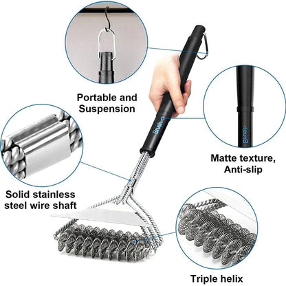 GLANYOMI KT564 Stainless Steel BBQ Grill Brush and Scraper