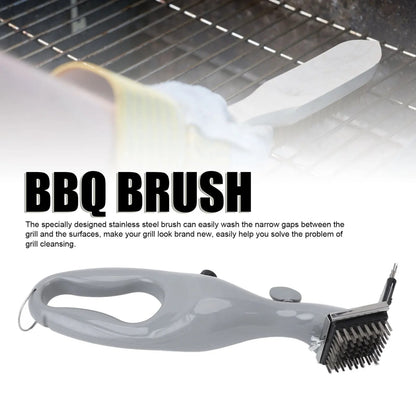 Stainless Steel BBQ Grill Steam Cleaning Brush for Steel and Cast Iron