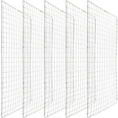 5-Piece Stainless Steel Mesh Grilling Mats, 29.5 x 20 cm