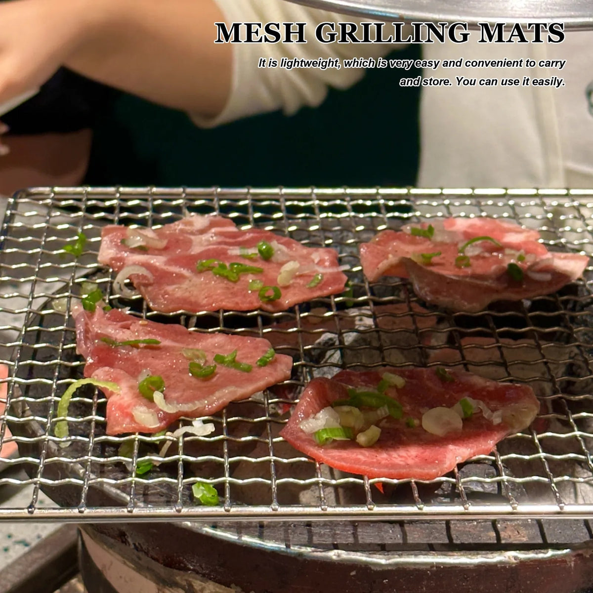 5-Piece Stainless Steel Mesh Grilling Mats, 29.5 x 20 cm