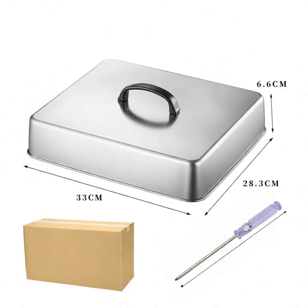 304 Stainless Steel Square Basting Cover for Griddle, Burger and Steak
