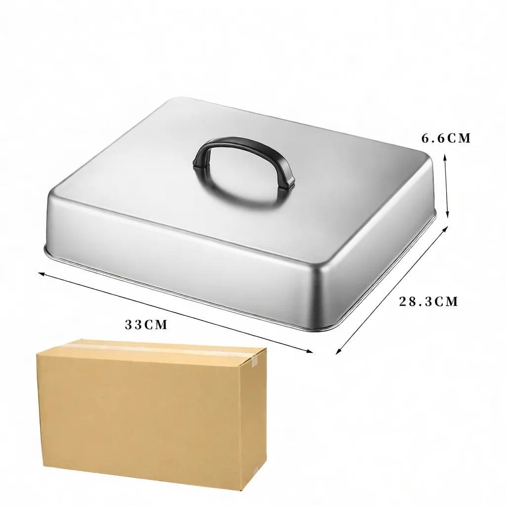 304 Stainless Steel Square Basting Cover for Griddle, Burger and Steak