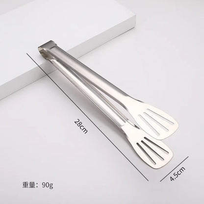 Stainless Steel BBQ Tongs with Slotted Heads, 9, 12 or 14 Inch