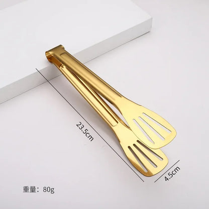 Stainless Steel BBQ Tongs with Slotted Heads, 9, 12 or 14 Inch