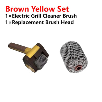 Rechargeable Bristle-Free Electric Grill Cleaner Brush with LED Light, 304 Stainless Steel Roller