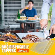 Disposable Aluminium BBQ Grill Topper Liners 12 x 16 Inch Non-Stick Mesh