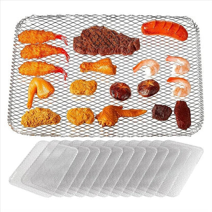 Disposable Aluminium BBQ Grill Topper Liners 12 x 16 Inch Non-Stick Mesh