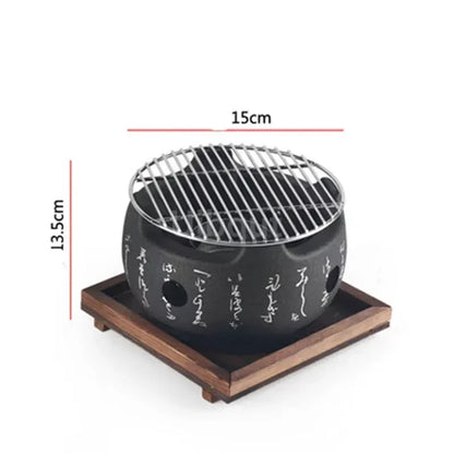 Portable Japanese/Korean Charcoal BBQ Grill, Aluminium Alloy, Uibqut B78134 - 1