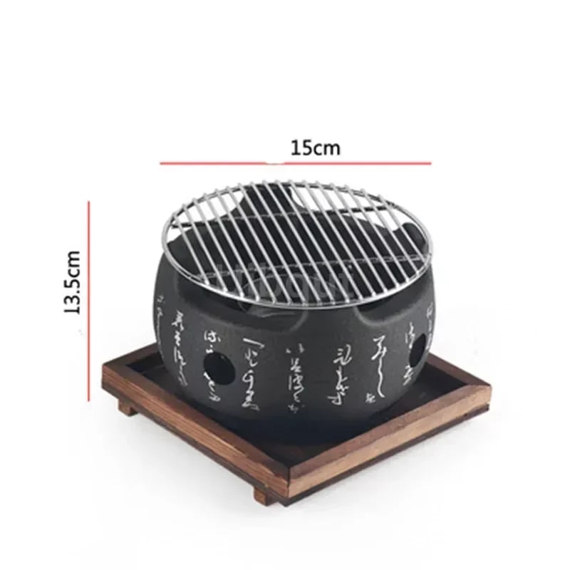 Portable Japanese/Korean Charcoal BBQ Grill, Aluminium Alloy, Uibqut B78134