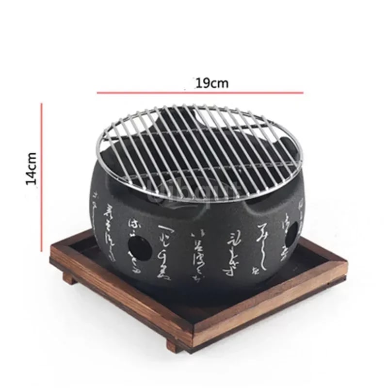 Portable Japanese/Korean Charcoal BBQ Grill, Aluminium Alloy, Uibqut B78134 - 2