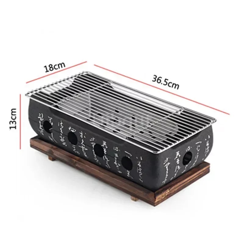 Portable Japanese/Korean Charcoal BBQ Grill, Aluminium Alloy, Uibqut B78134 - 6
