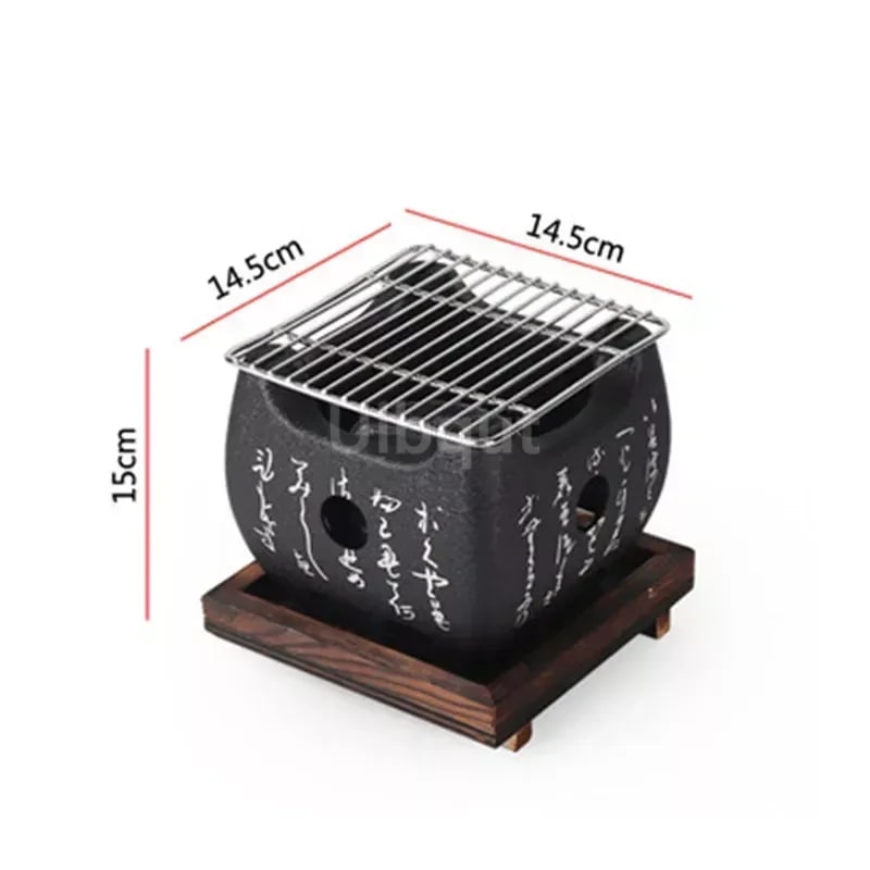 Portable Japanese/Korean Charcoal BBQ Grill, Aluminium Alloy, Uibqut B78134 - 4