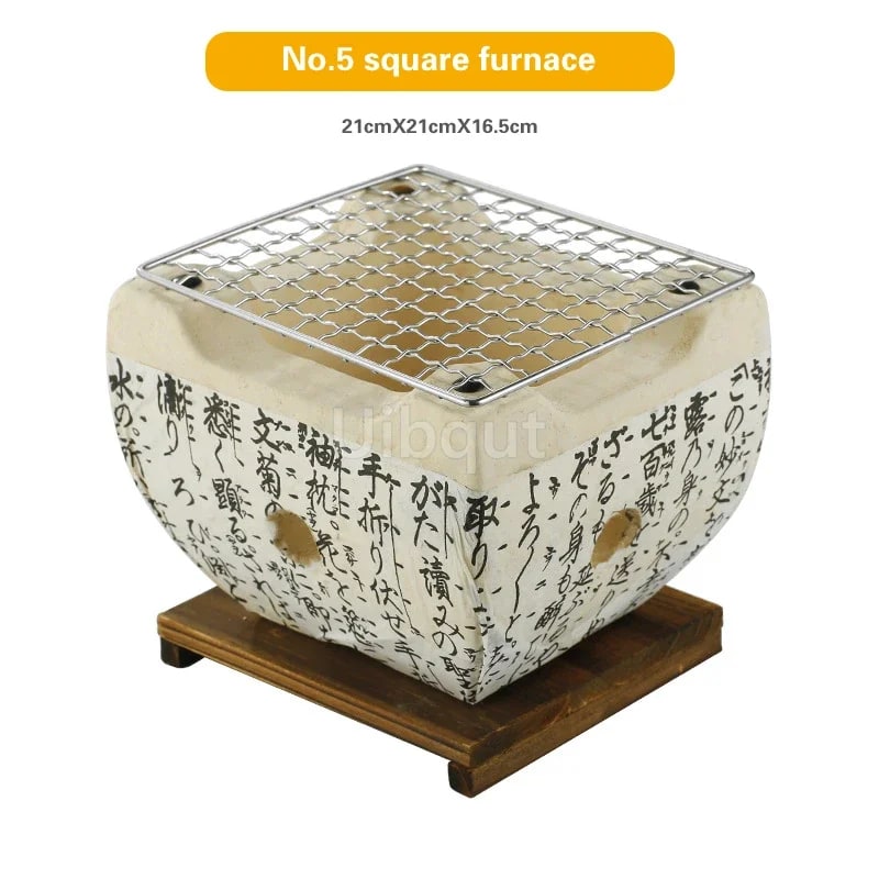 Portable Japanese/Korean Charcoal BBQ Grill, Aluminium Alloy, Uibqut B78134 - 16