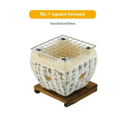 Portable Japanese/Korean Charcoal BBQ Grill, Aluminium Alloy, Uibqut B78134 - 12