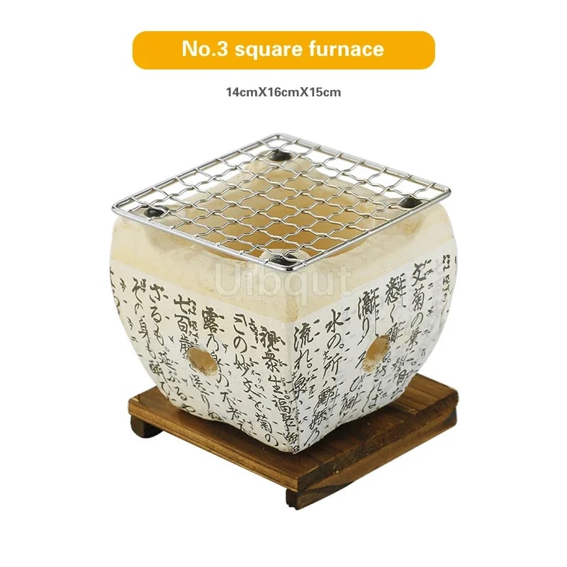 Portable Japanese/Korean Charcoal BBQ Grill, Aluminium Alloy, Uibqut B78134 - 14