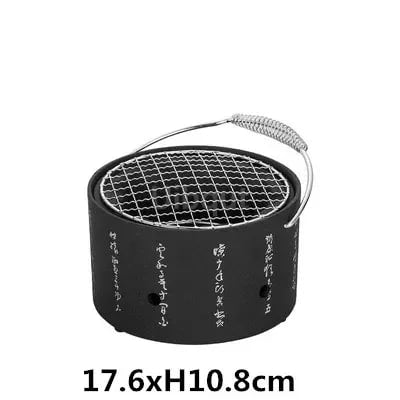 Portable Japanese/Korean Charcoal BBQ Grill, Aluminium Alloy, Uibqut B78134 - 10