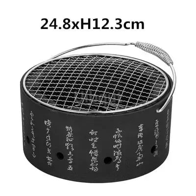 Portable Japanese/Korean Charcoal BBQ Grill, Aluminium Alloy, Uibqut B78134 - 11