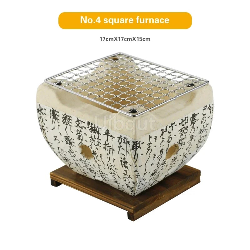 Portable Japanese/Korean Charcoal BBQ Grill, Aluminium Alloy, Uibqut B78134 - 15